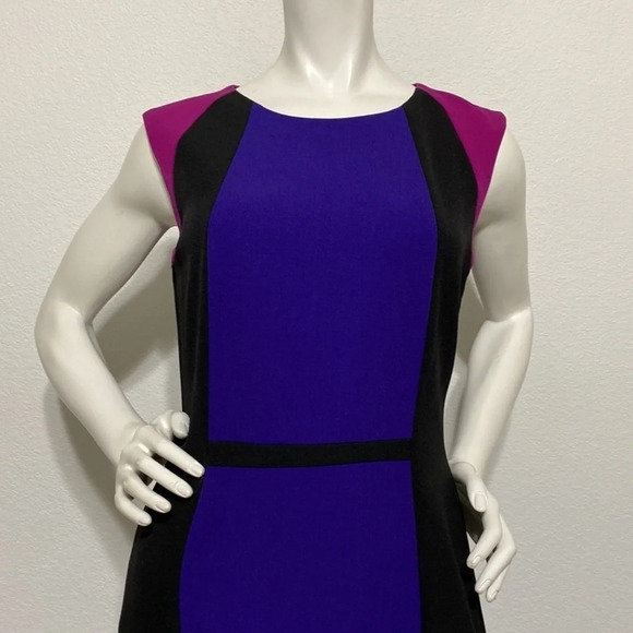 Tahari Color Block Sheath Dress - Picture 2 of 5